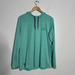 Vineyard‎ Vines Shirt Sweater Mens Teal Hoodie Pull Over Medium